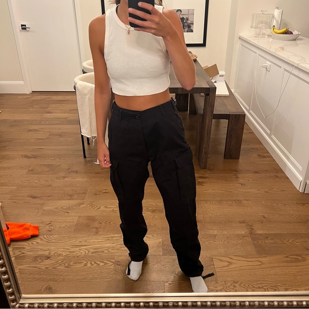 Black cargo ALD pants